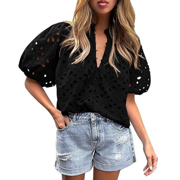 MAYUMI™ – Elegant Chic Puff Sleeve Long Sleeve Top