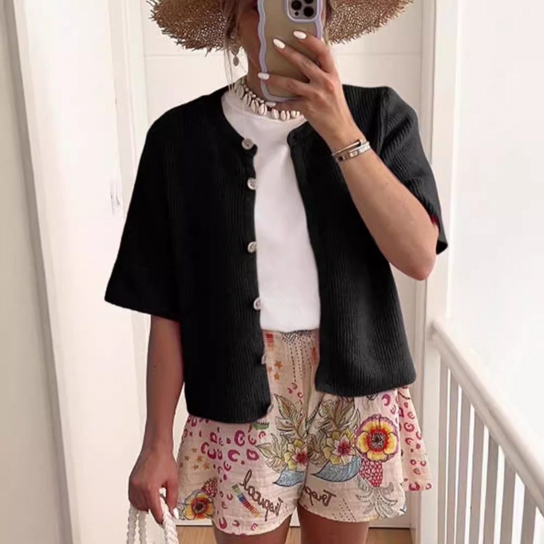 ALMA™ – Casual Summer Lightweight Short Sleeve Cardigan