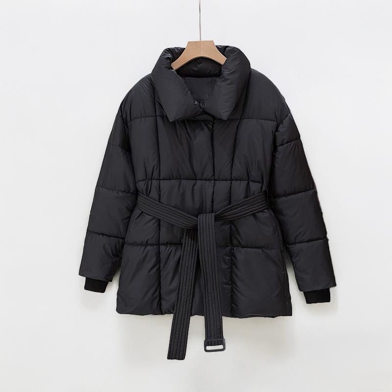 JASMINE™ - Cozy Thermal Stand Collar Waist Tie Zip-Up Coat for Winter