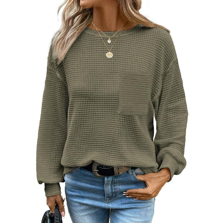 LIORA™ - Cozy Oversized Long Sleeve Crewneck Blouse