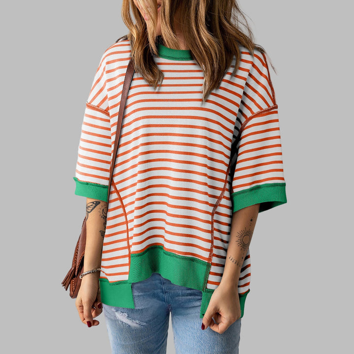 LORELEI™ - Casual Oversized Striped Pullover Top