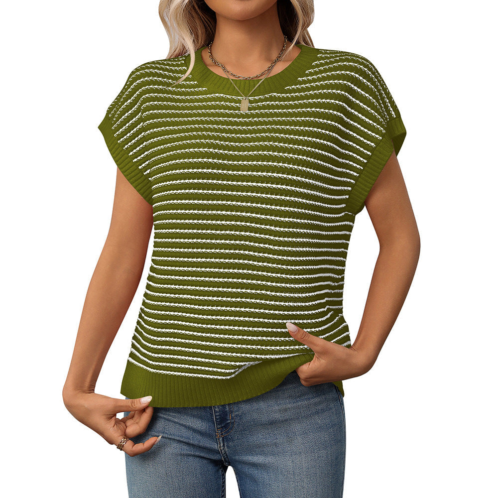 DAFROSA™ – Casual Striped Round-Neck Sweater