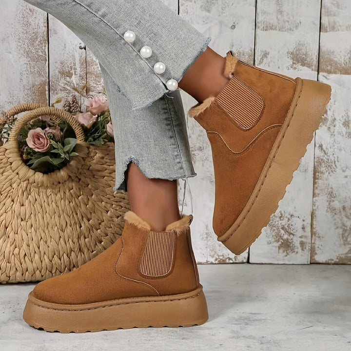 VERLIE™ - Comfy Faux Suede Slip-On Snow Short Boots